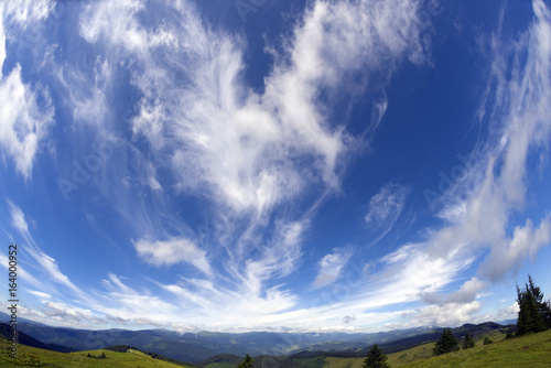 Tableau sur toile Cirrus clouds in Europe