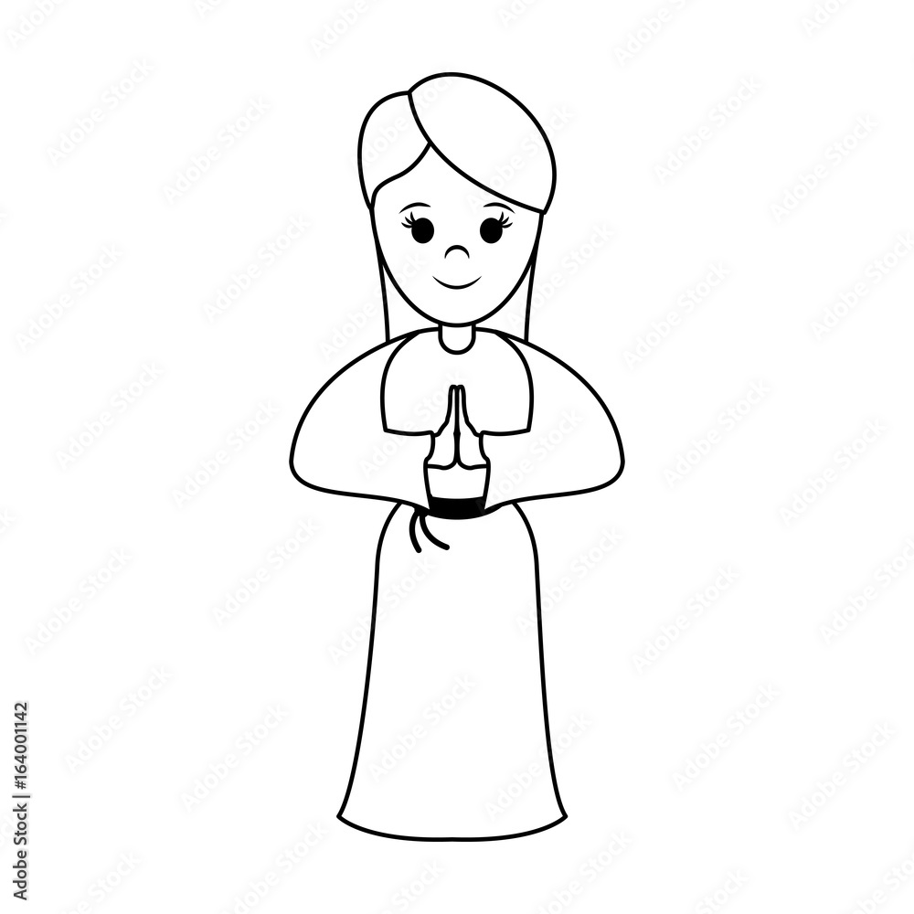 woman wearing tunic cute cartoon icon image woman wearing tunic cute cartoon icon image