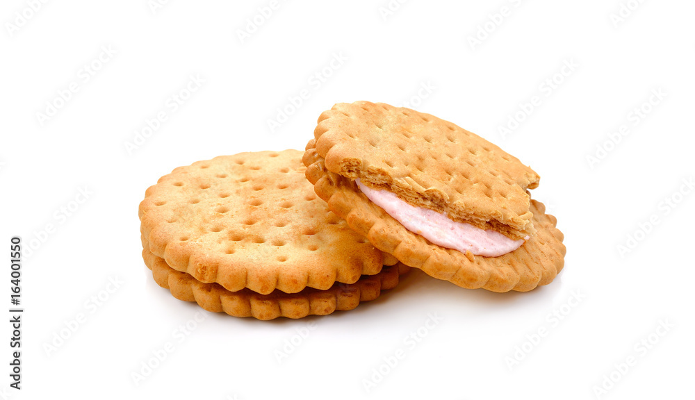 Sandwich biscuits on white background Sandwich biscuits on white background
