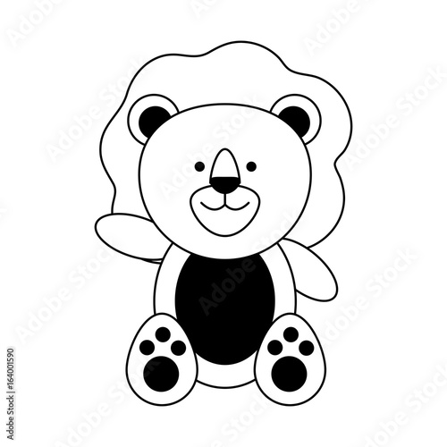 lion or stuffed cute animal icon image