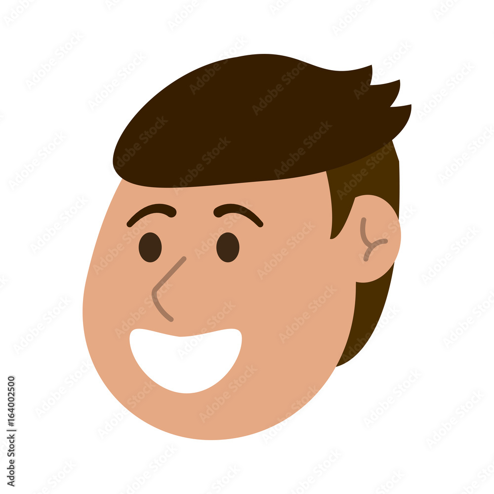 happy man smiling cartoon icon image happy man smiling cartoon icon image