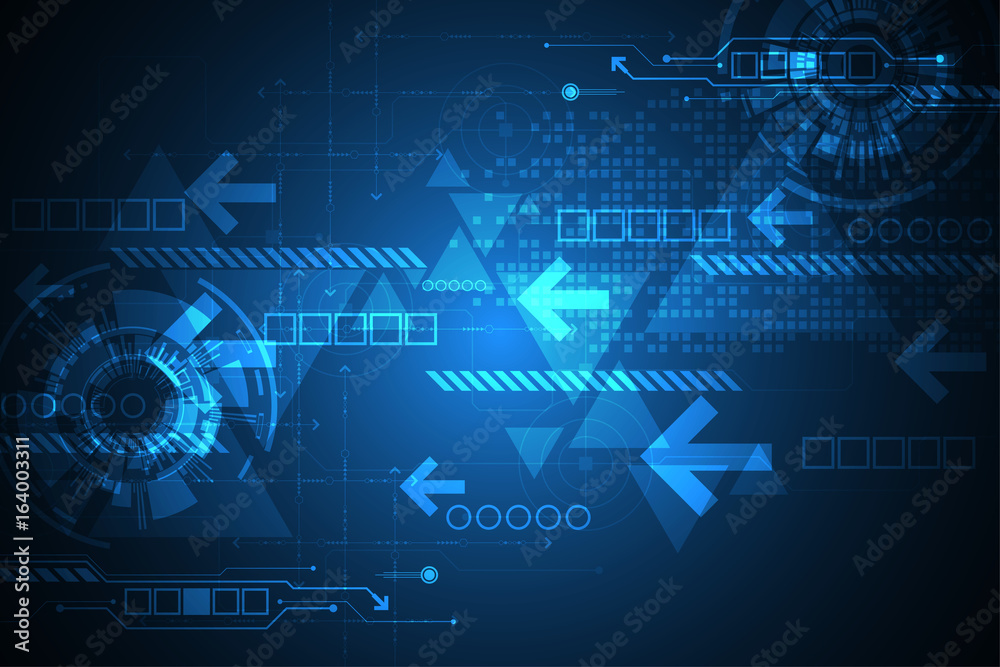 Vector technology concept in the shape of geometry. Vector technology concept in the shape of geometry.