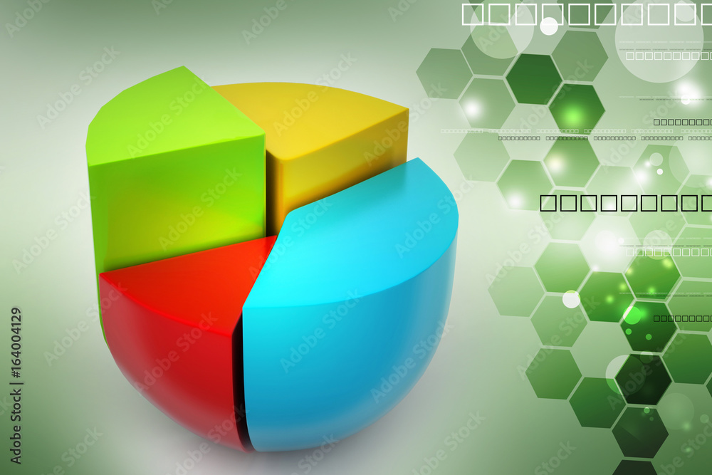 Obraz premium Pie chart, financial concept