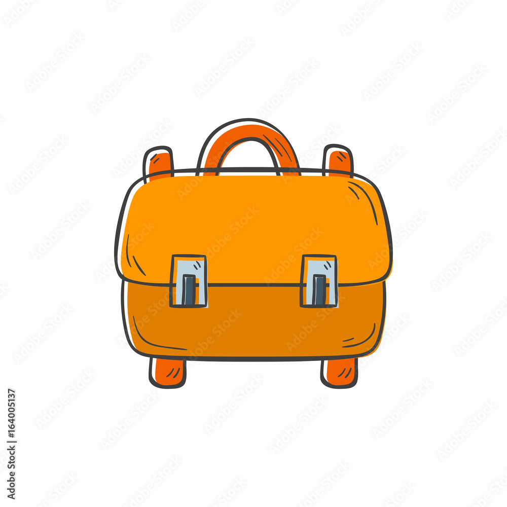 Vector hand drawn school backpack Vector hand drawn school backpack