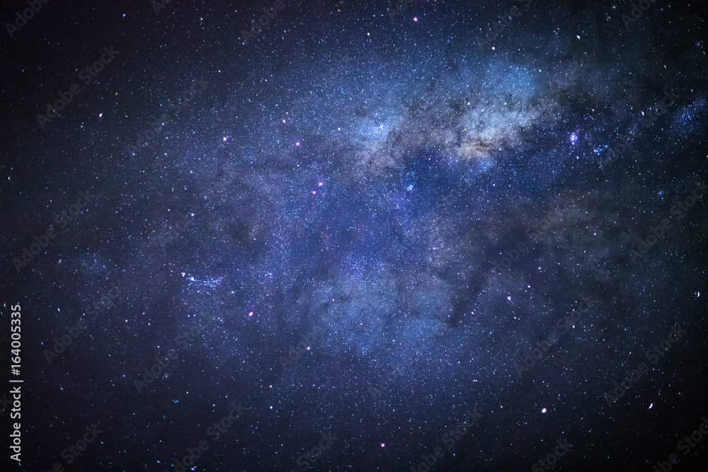 Fototapeta premium The center of milky way galaxy. Long exposure photograph.with grain