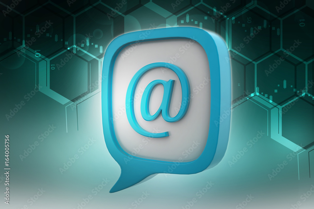 E mail icon in speech bubble E mail icon in speech bubble