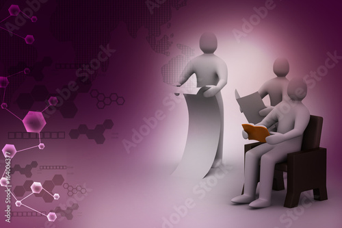 3d people reading