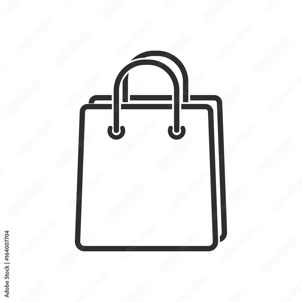 Shopping bag vector icon. Shopping bag vector icon.