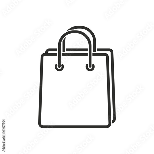 Shopping bag vector icon.