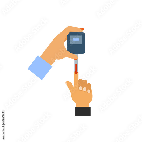 Measuring blood sugar level icon