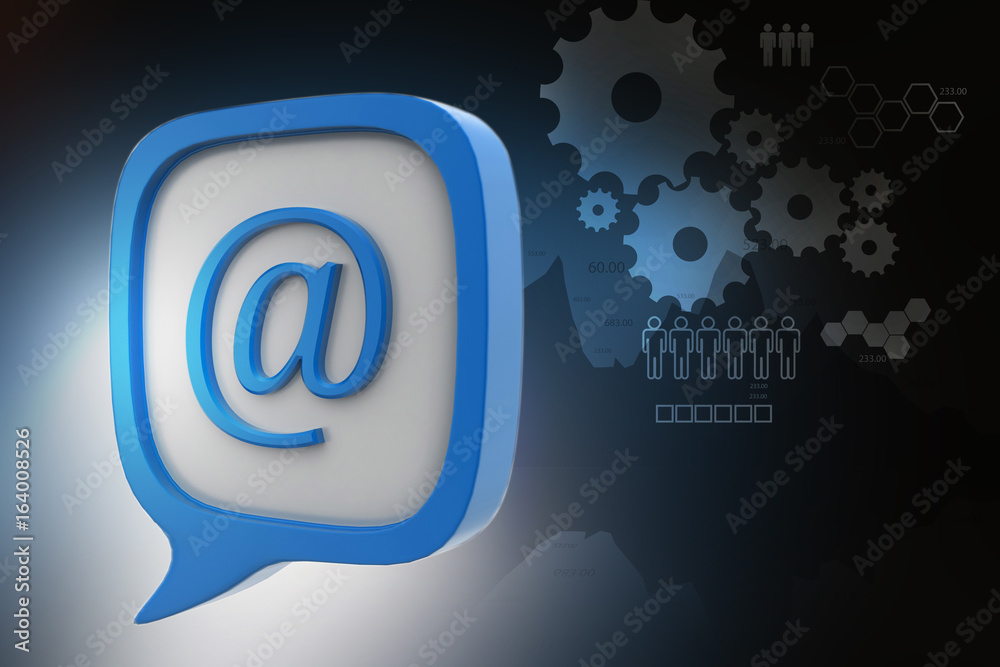 E mail icon in speech bubble E mail icon in speech bubble