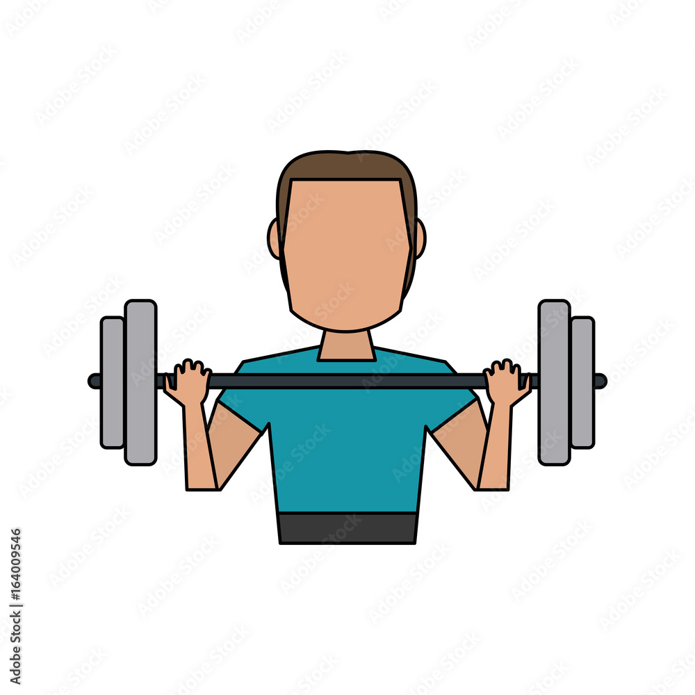 male weight lifitng athlete sport avatar icon image vector illustration design male weight lifitng athlete sport avatar icon image vector illustration design