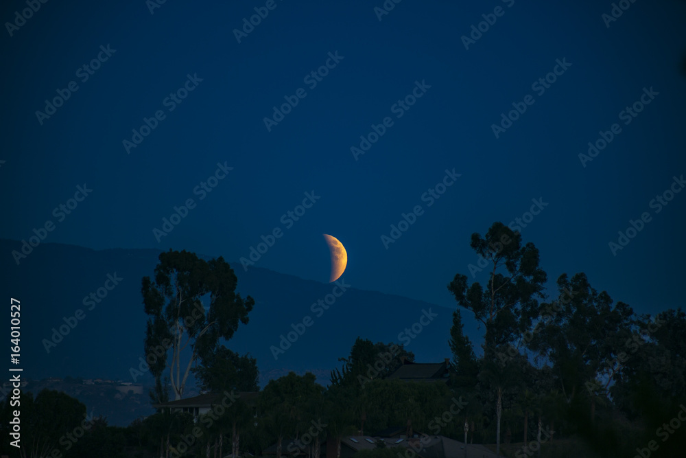 The 2014 blood moon in San Diego California The 2014 blood moon in San Diego California