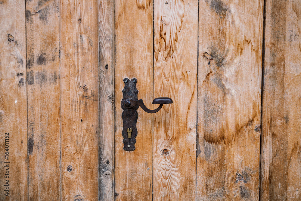 Old iron door handle Old iron door handle