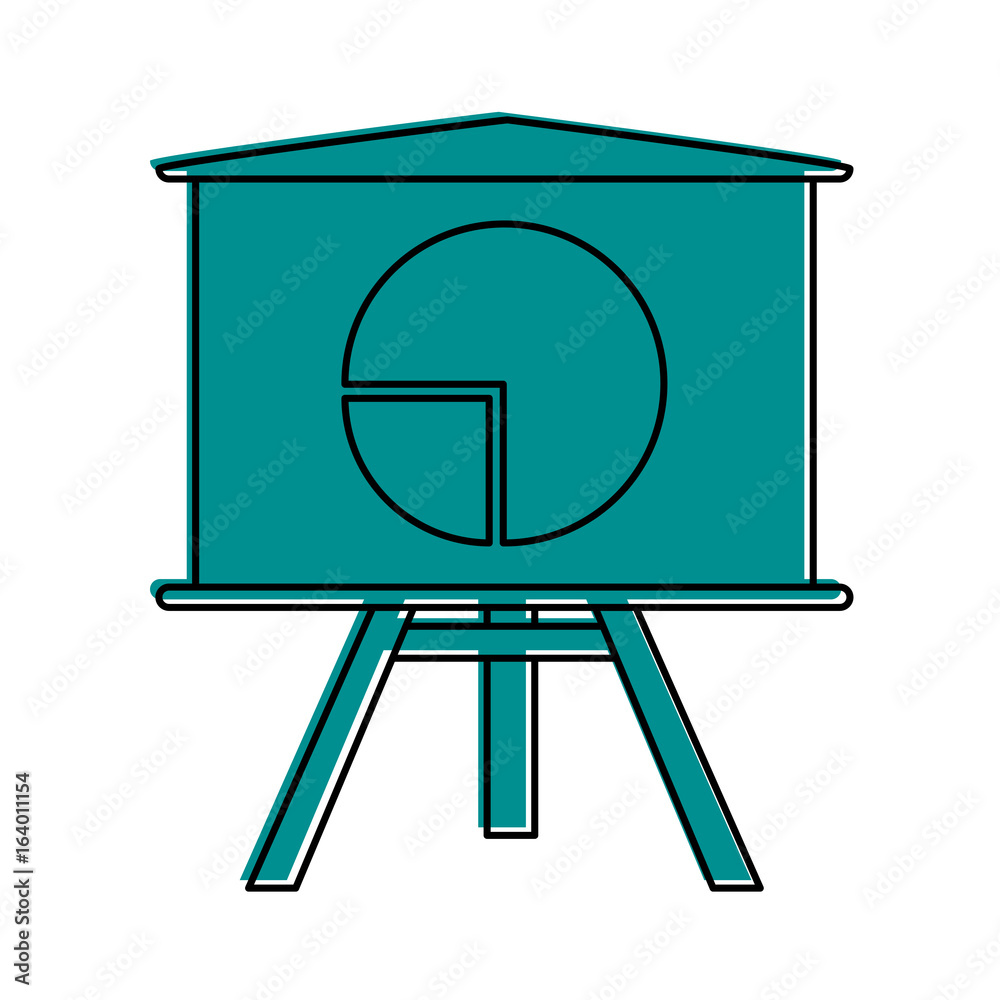 graph chart on board icon image vector illustration design blue color graph chart on board icon image vector illustration design blue color