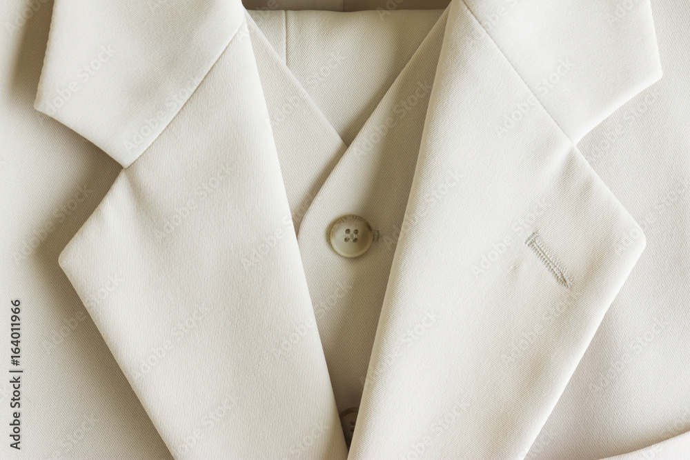 Fragment of a white jacket Fragment of a white jacket