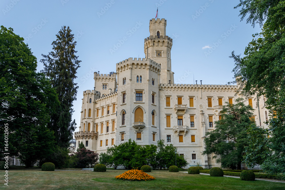 Czech Republic - white castle Hluboka nad Vltavou