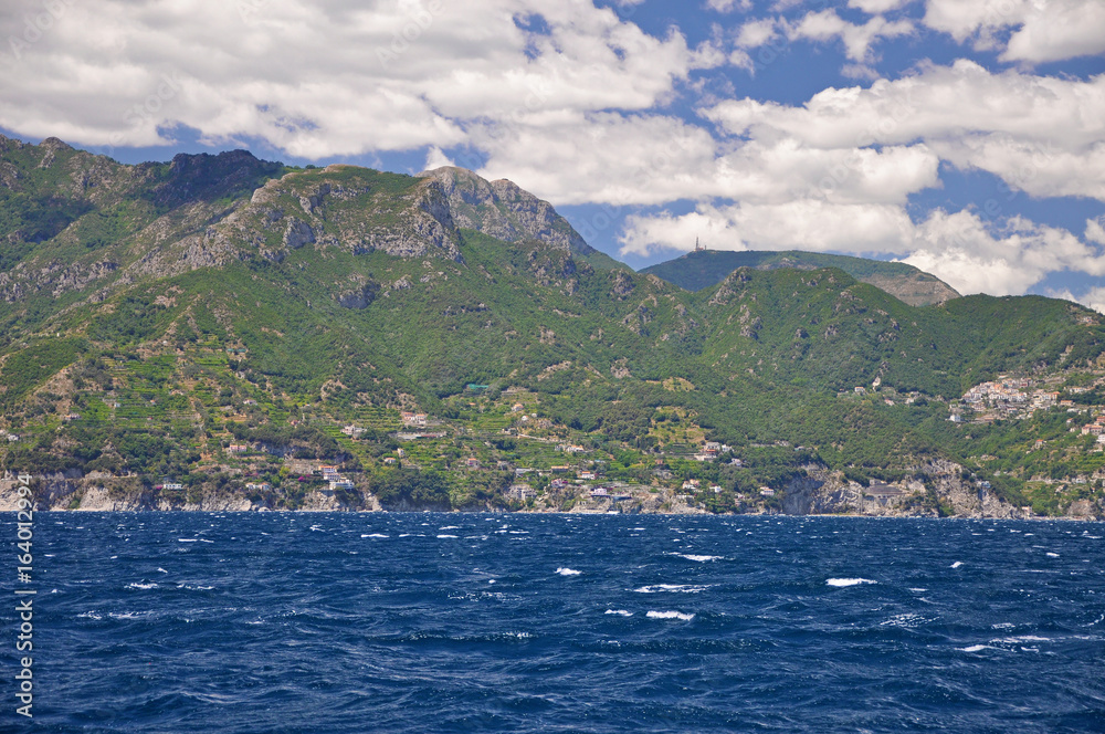 The types of the Peninsula of Sorrento from the sea