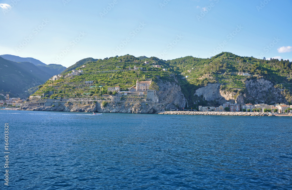 Multilevel settlement on the cliffs of the Amalfi coast