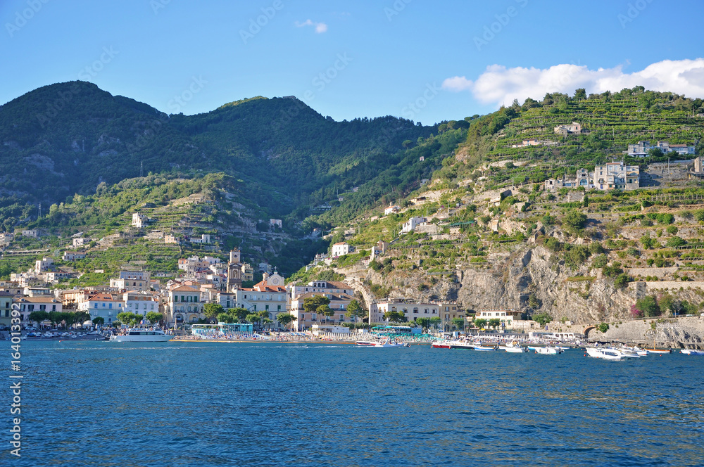 Multilevel towns on the cliffs of the Amalfi coast Multilevel towns on the cliffs of the Amalfi coast