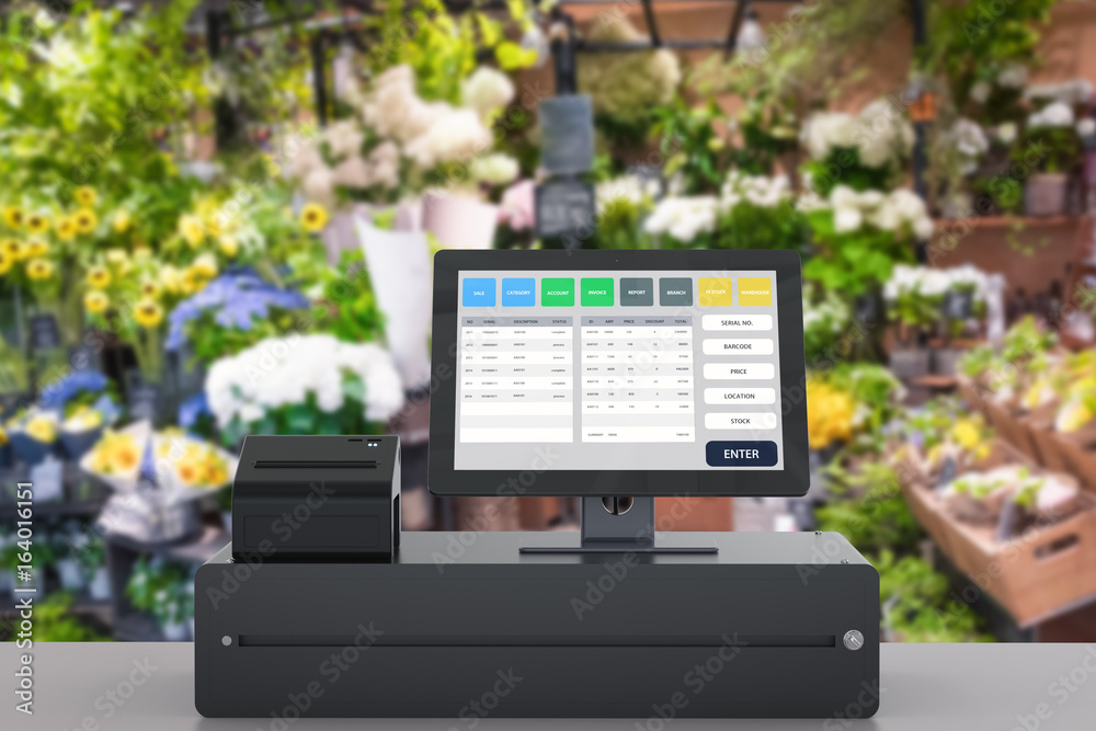 point of sale system for store management - obrazy, fototapety, plakaty 