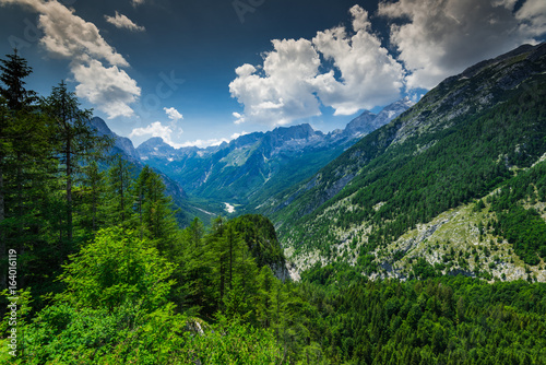 Breathtaking vista over Julian Alps in Slovenia