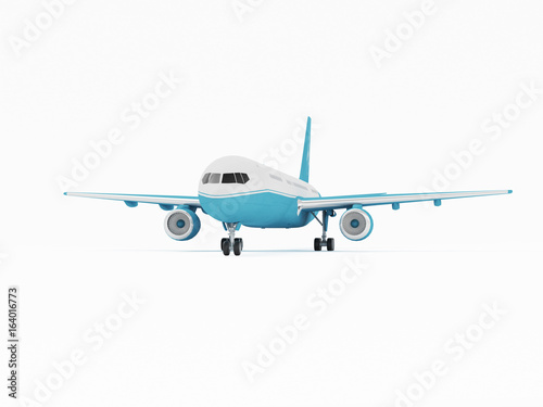 Airplane isolated on a white background. 3D rendering
