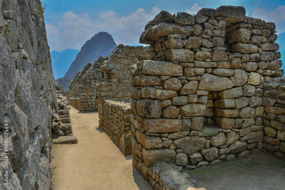 peru machu picchu houses detail