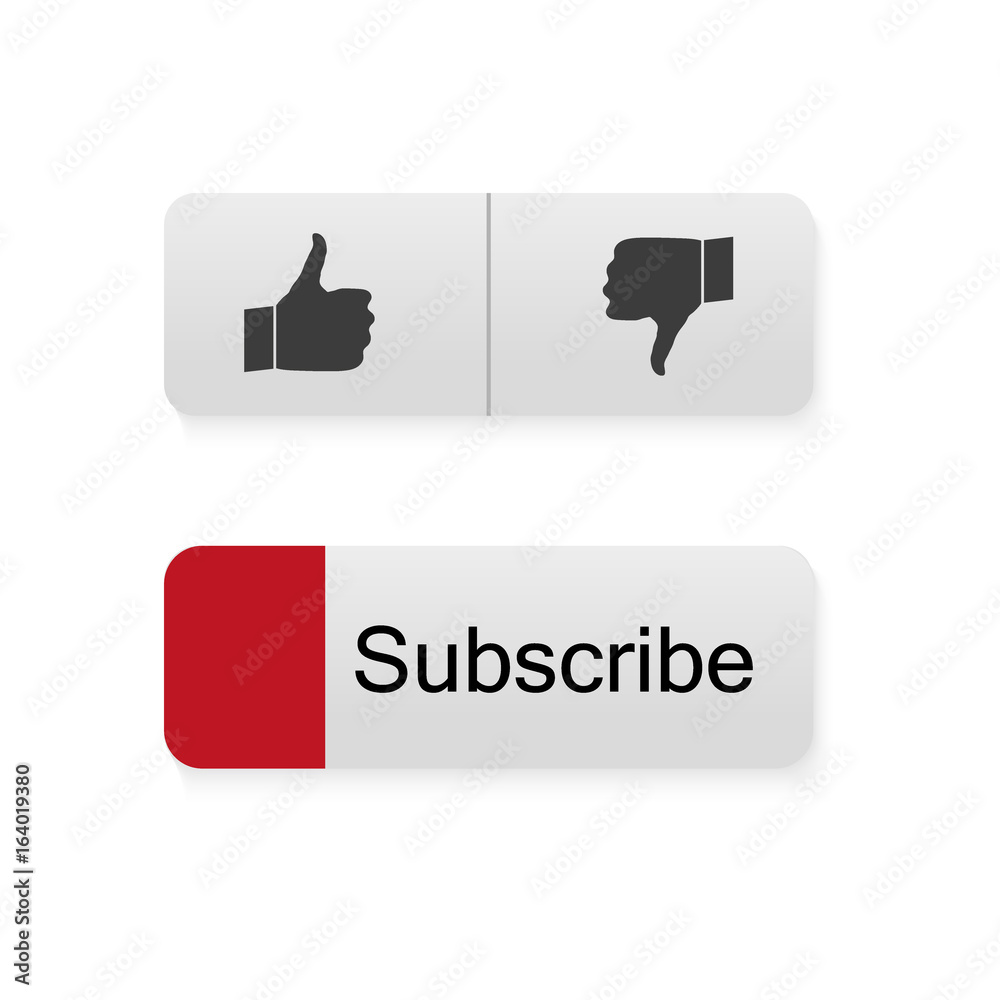 Fototapeta premium Subscribe button. Colorful icons for the site or channel.Buttons set.Play icon