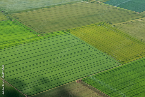 Vue aérienne de champs en Loir-et-Cher en France