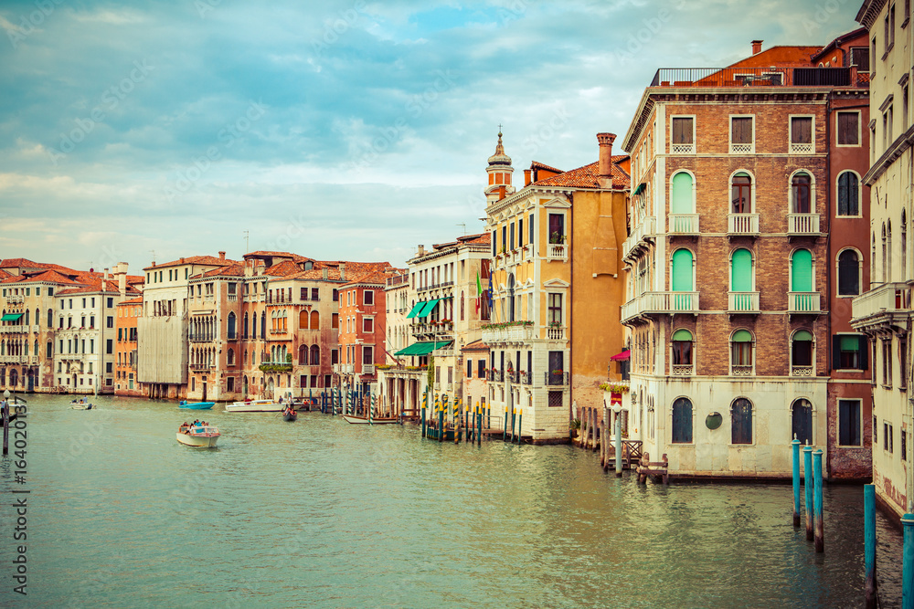 Beautiful summer view of venice channel