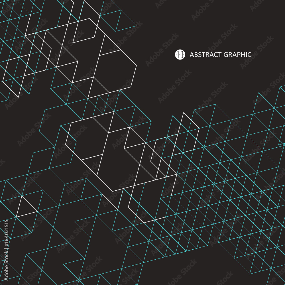 Obraz premium Geometric shapes accumulated from the abstract graphics.