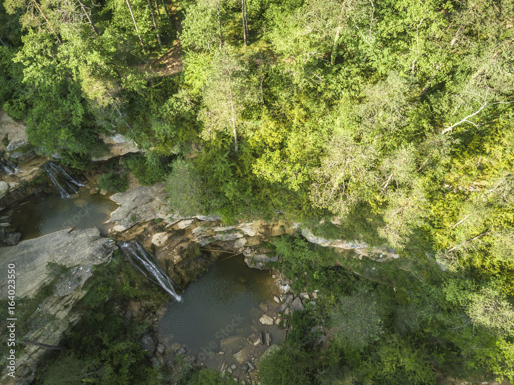 Cascade at Set Gorgos -seven cascades- in the north of Catalonia
