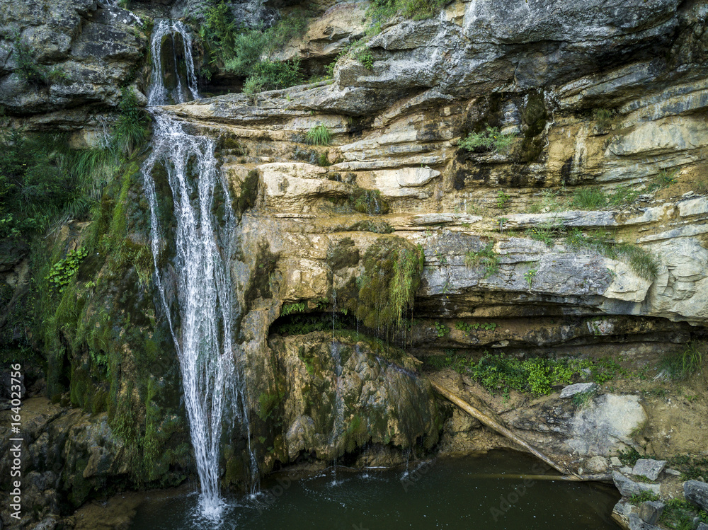 Fototapeta premium Cascade at Set Gorgos -seven cascades- in the north of Catalonia