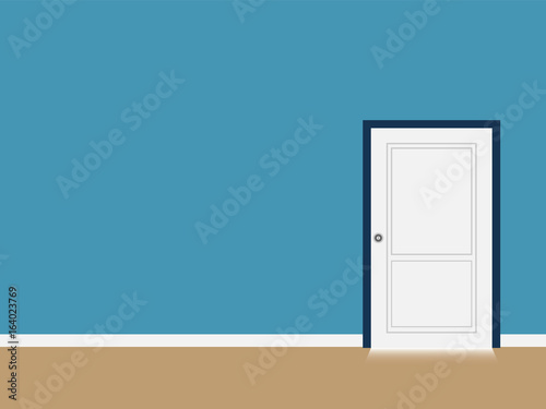 interior open door with copy space vector