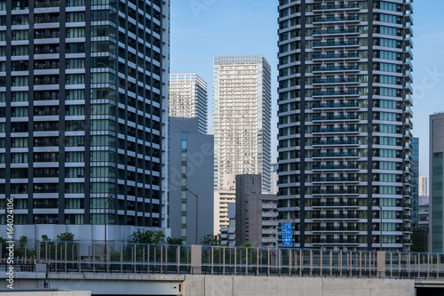 東京湾岸の都市風景 勝どきの高層住宅２
