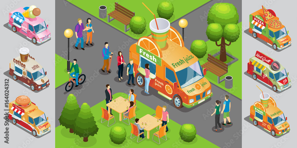 Isometric Street Food Template