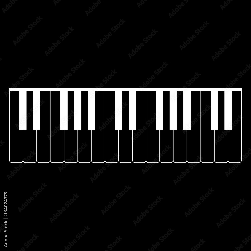 Fototapeta premium Piano keys icon .