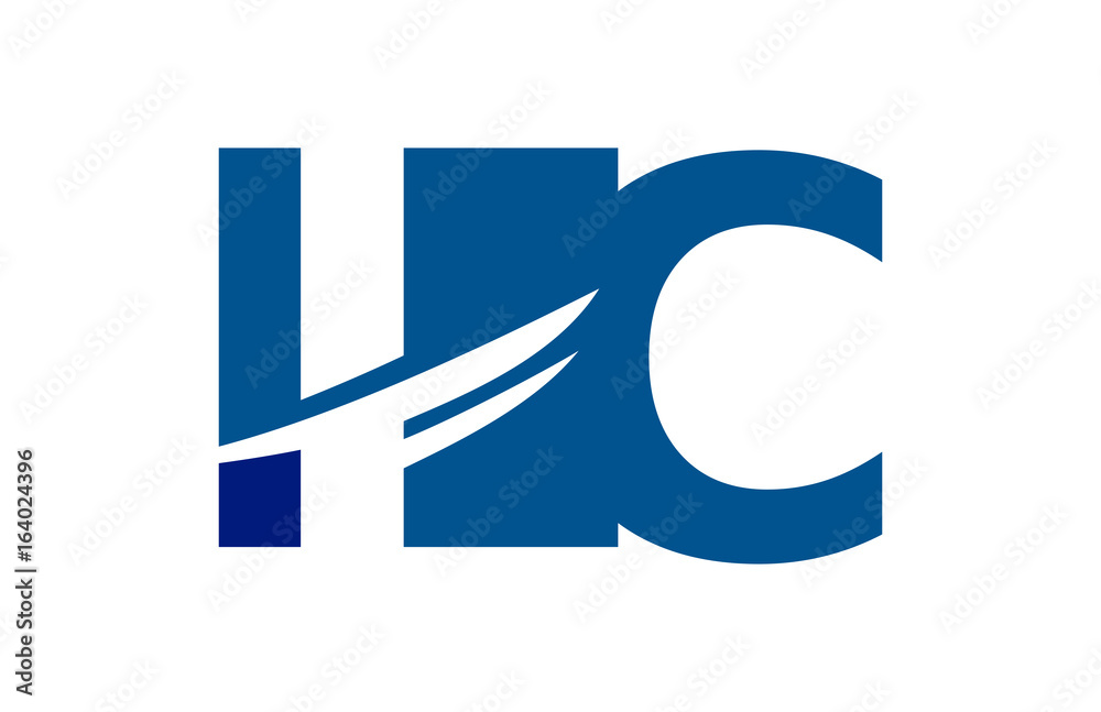 IC Negative Space Square Swoosh Letter Logo IC Negative Space Square Swoosh Letter Logo