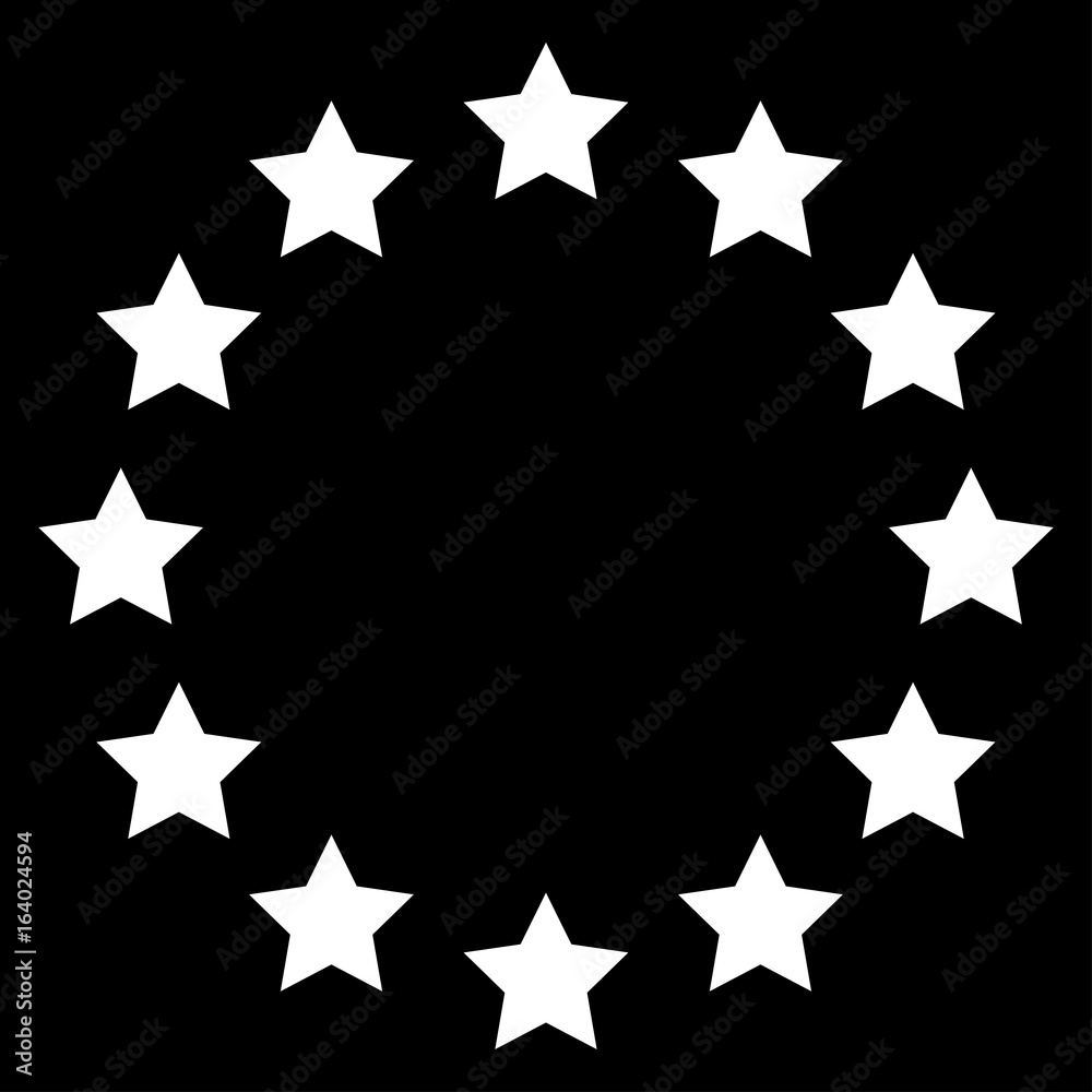 Obraz premium Stars in circle icon .