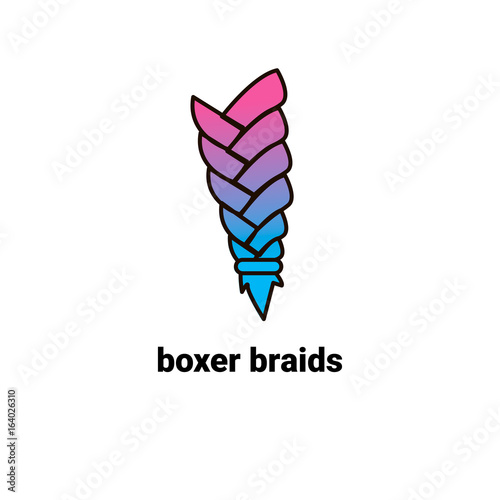 Boxer braids hairstyle for woman or girl 