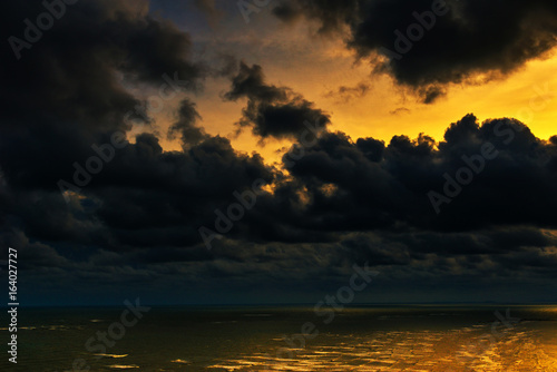 Storm clouds in the sky in the sea.clouds nature.sky nature. sea nature.storm nature.