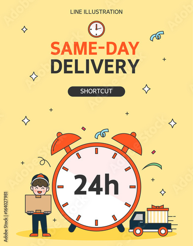 Delivery Line Illustration