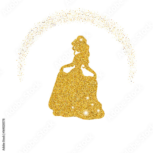 Princess with dust glitters.