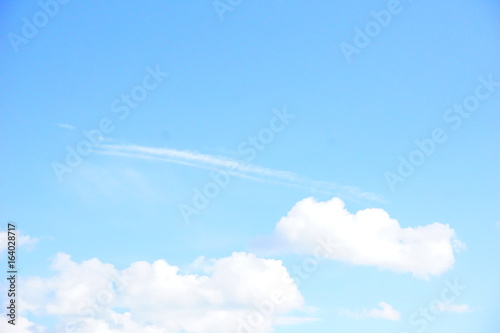 white cloud and blue sky