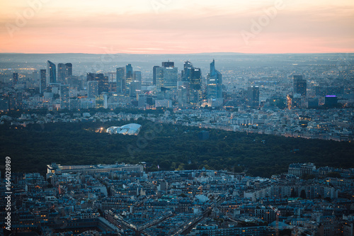 Paris skyline with buildings