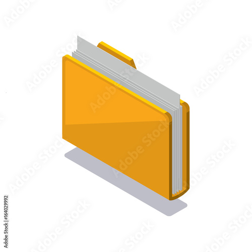 Isometric office folder icon
