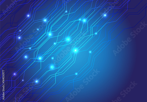 Abstract circuit light connect network internet power blue design modern futuristic creative idea background vector illustration.
