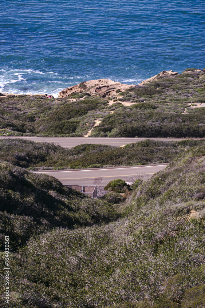 Hills and roads in Point Loma San Diego