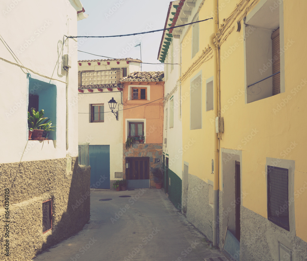 street of old spanish village. Los Fayos